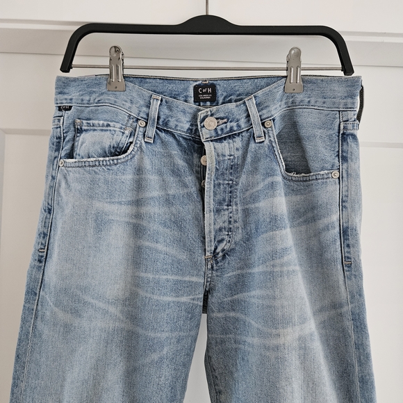 Citizens Of Humanity Liya High Rise Classic Fit Crop Light Wash Jeans Size 28 - Picture 3 of 7